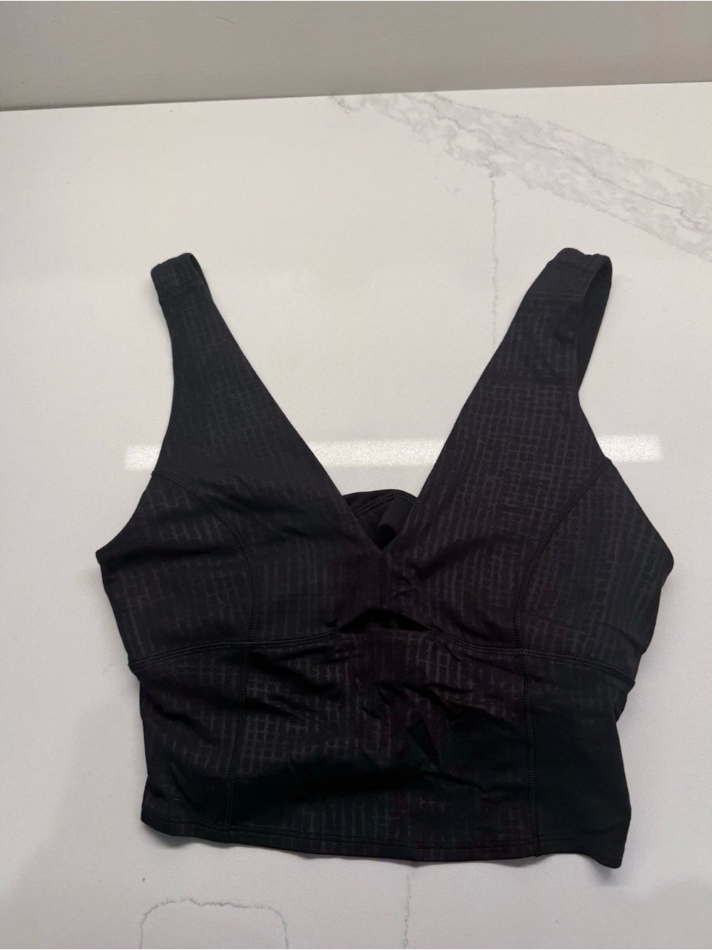 Lululemon Black V-Neck Crop Bralette - Women Size 6
